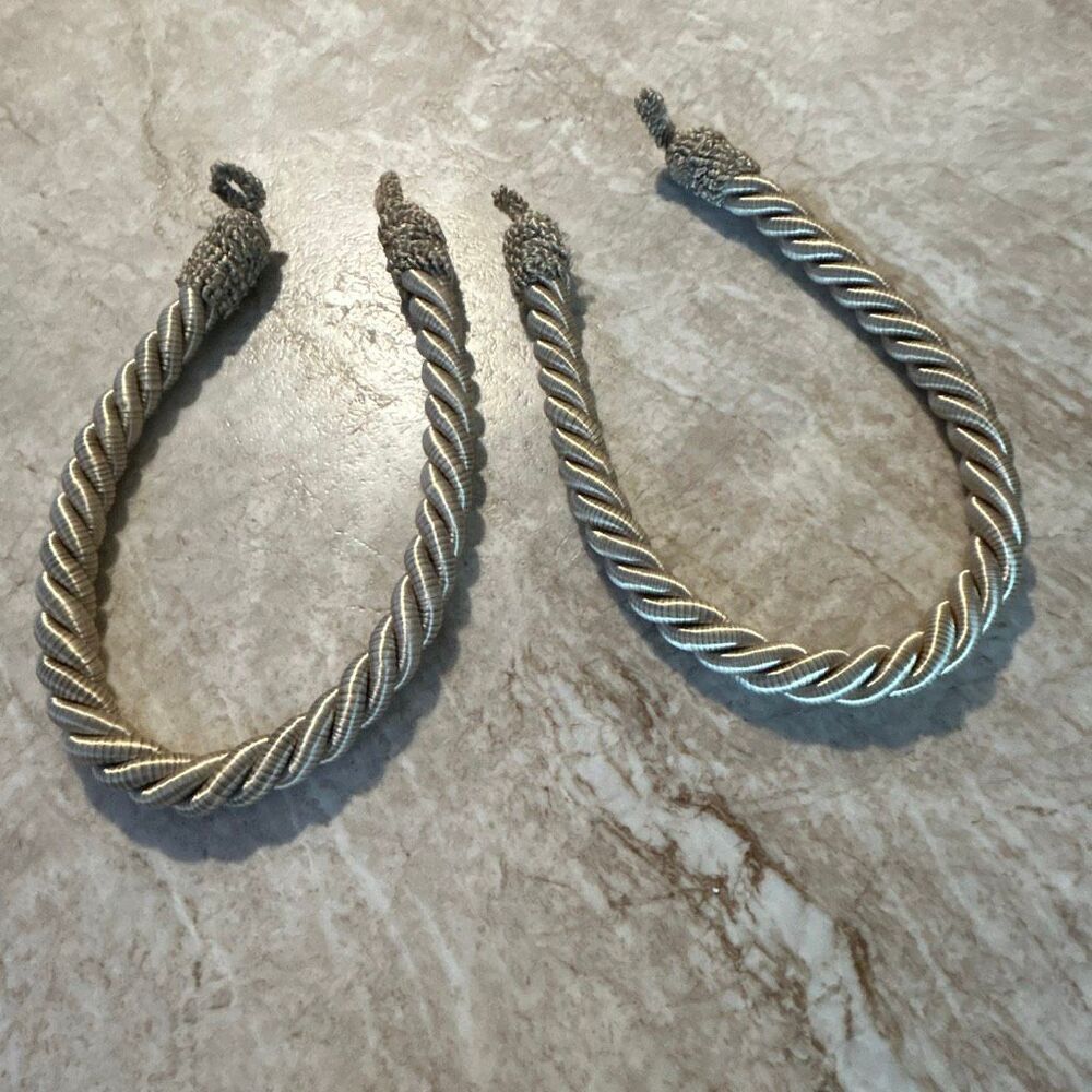 2 Braided Drapery Tie Backs